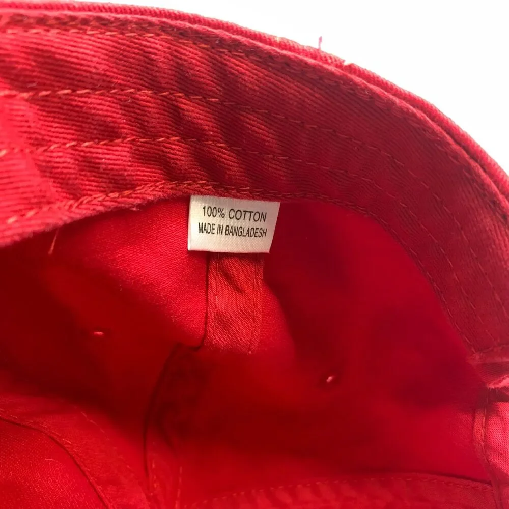 Masters Mens Red Baseball Cap Magnolia Lane‎ Golf Hat Adjustable
